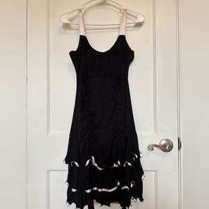 Black Ruched Midi Dress